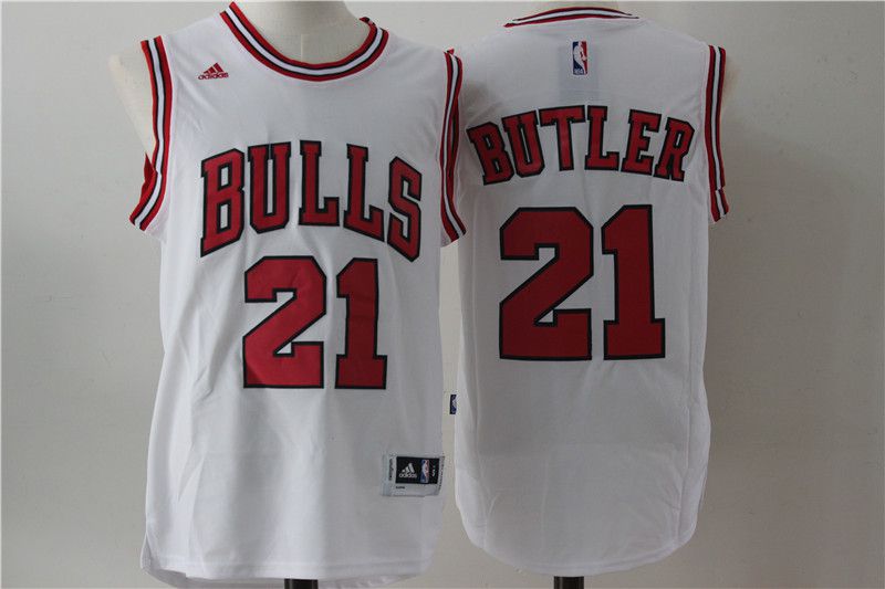 Men Chicago Bulls #21 Butler White Adidas NBA Jersey->chicago bulls->NBA Jersey